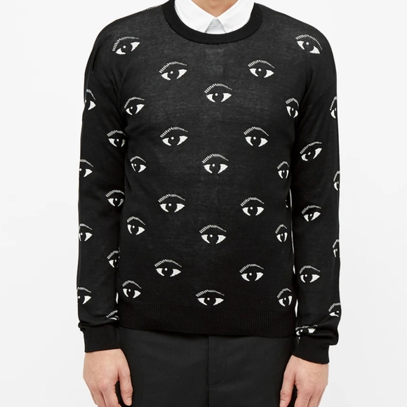 Kenzo Other - Kenzo Eyeball Print Black Cotton Sweater